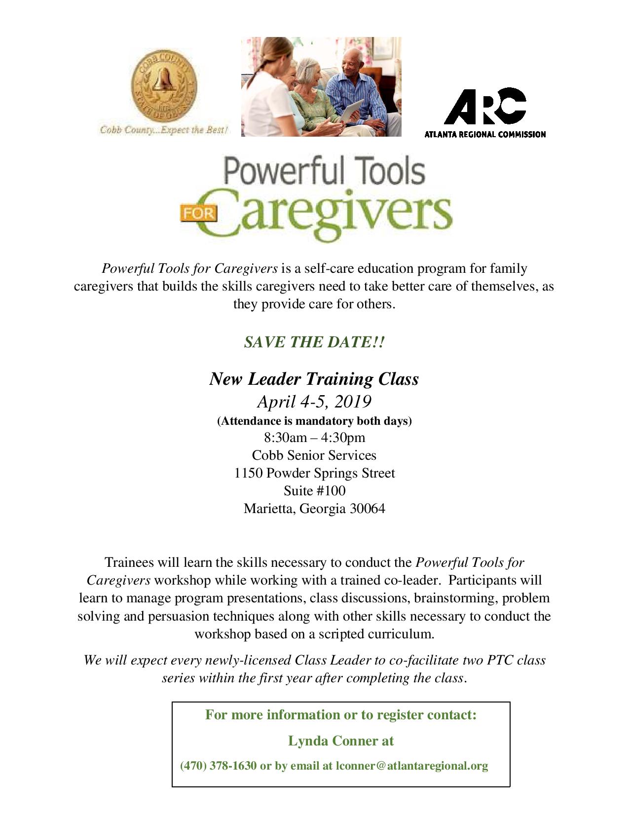 Train to lead Powerful Tools for Caregivers