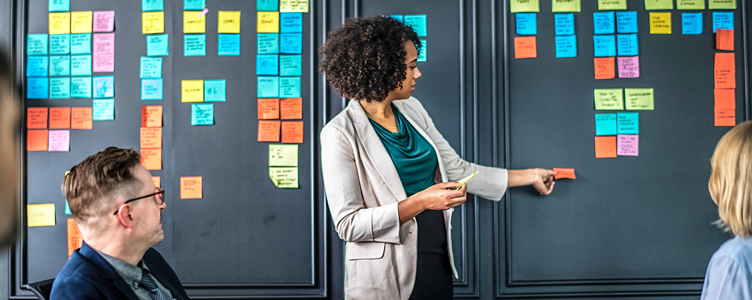 Woman Categorizing Planning Kickoff