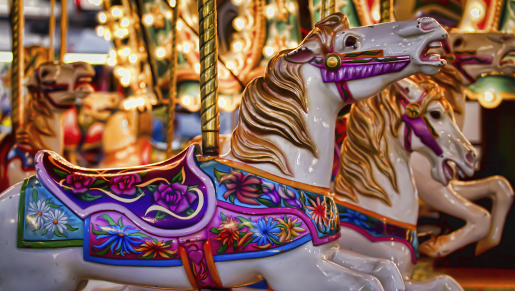 Photo of a Carousel Horse at Yaraab Shrine Circus.