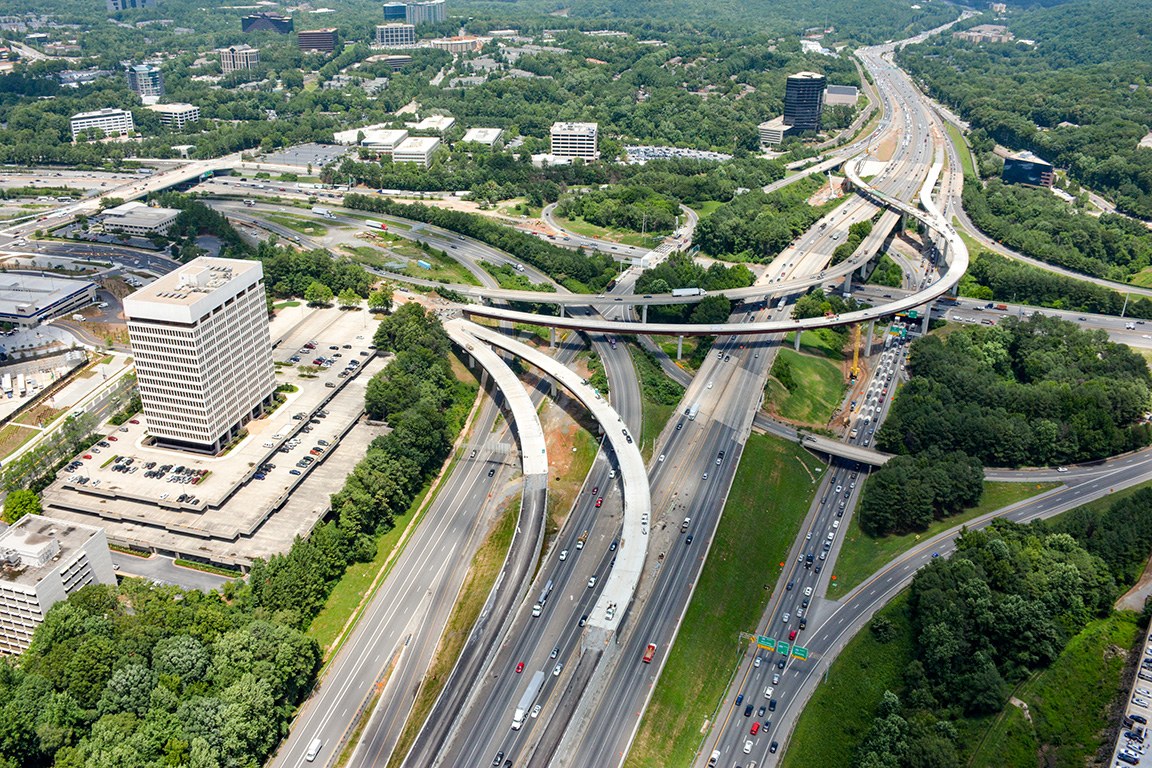Aerial picture of Northwest Corridor Express Lanes
