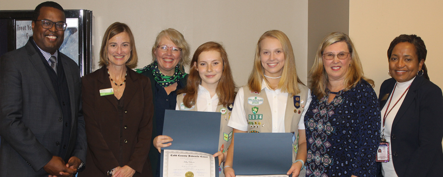 Girl Scouts Donate Books