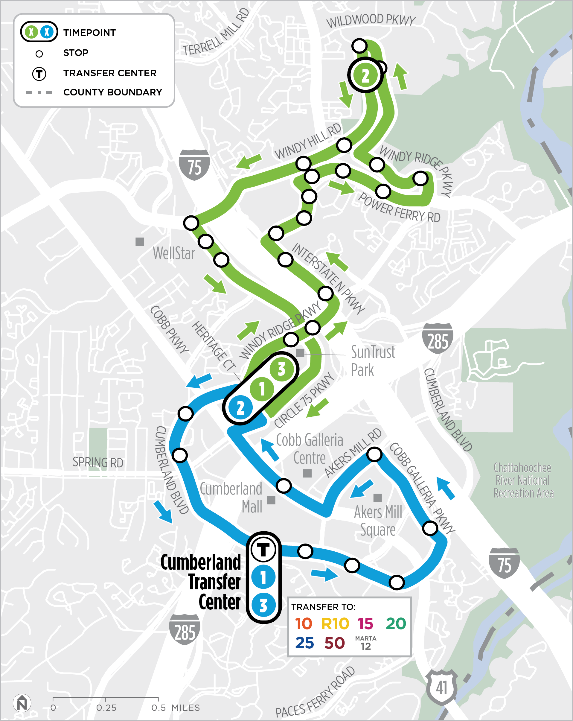 Picture of Circulator Routes Map