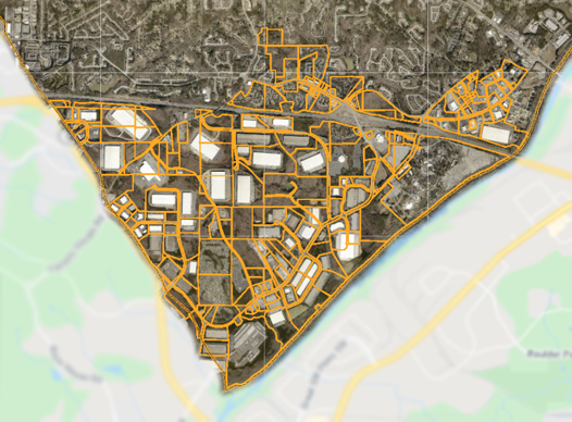 Map of Six Flags Special Services District