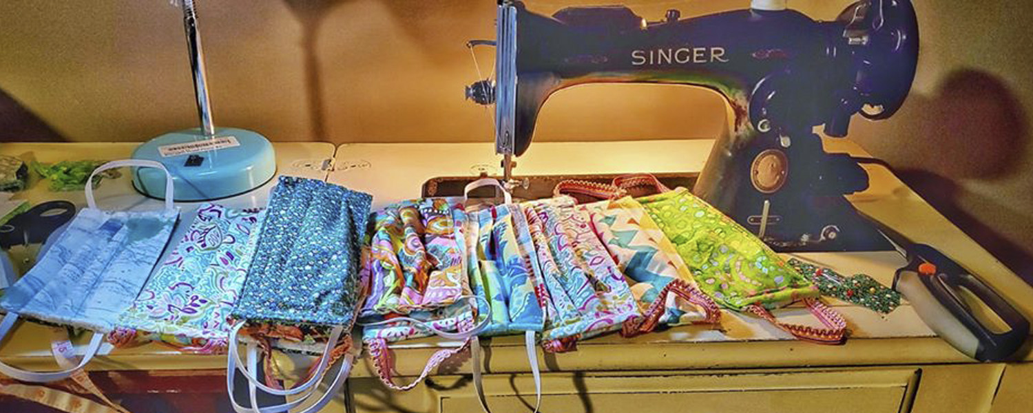 sewing masks and sewing machine