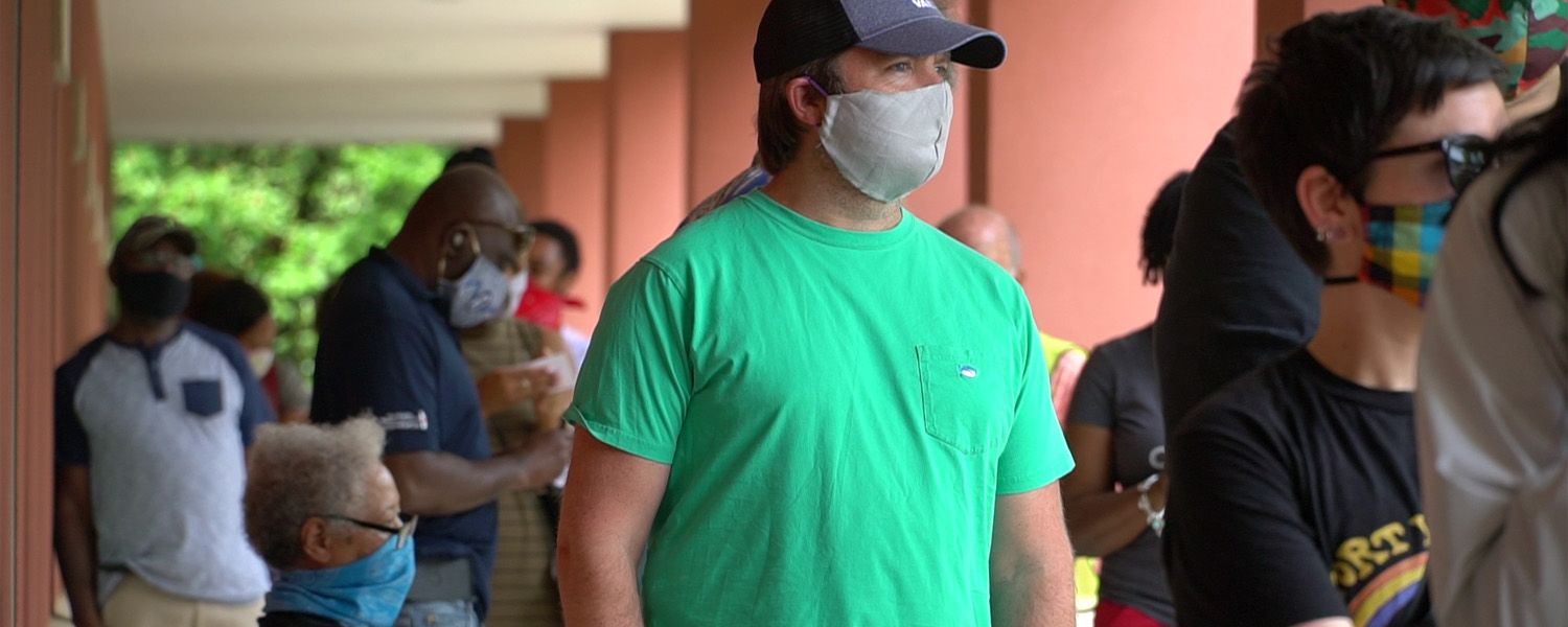 pictures of voters in line
