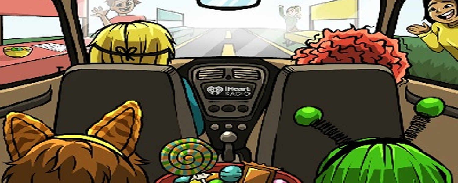 Graphic of family in car going to the fall festival