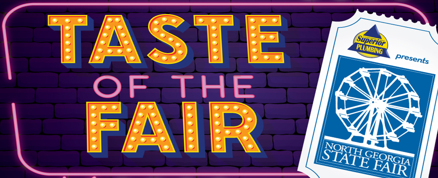Graphic logo for Taste of the Fair event