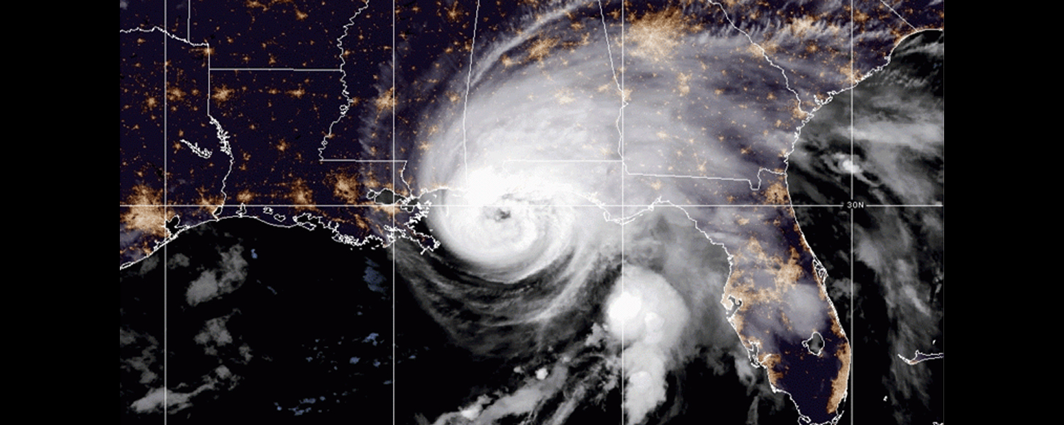 picture of a satellite view of hurricane sally