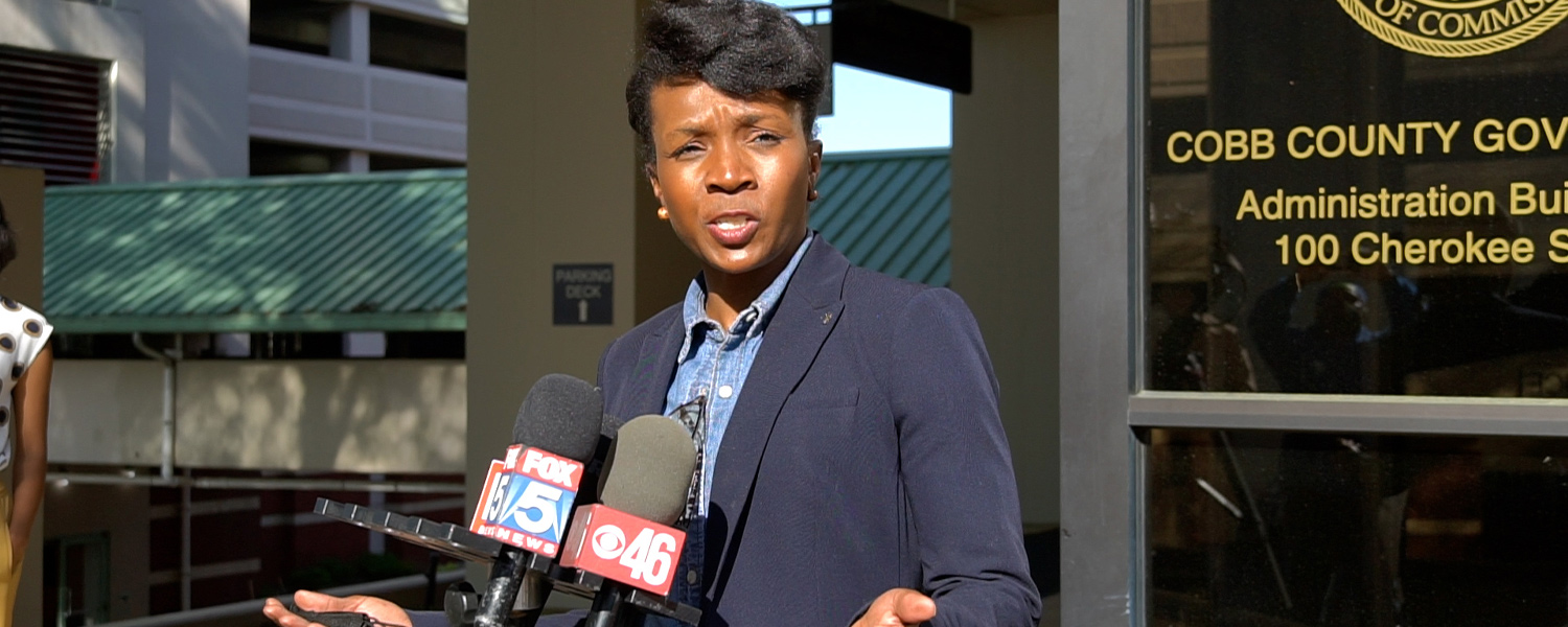 picture of chairwoman cupid at news conference