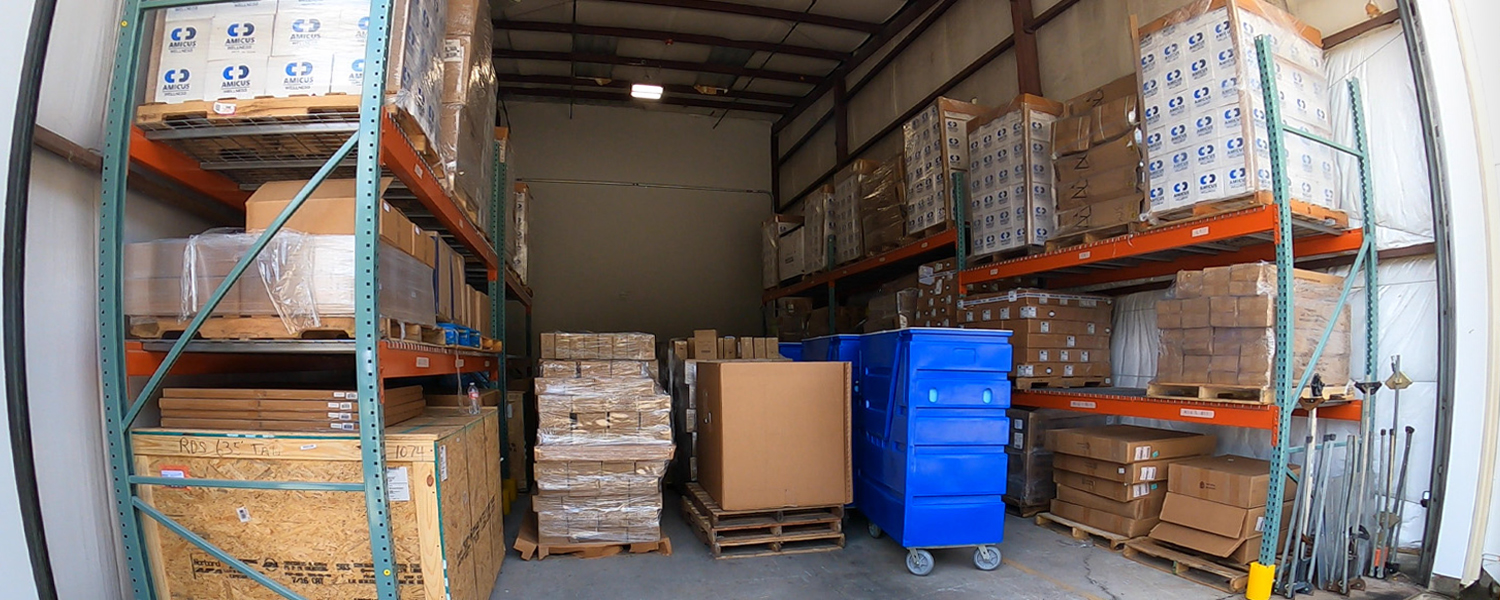 picture of a warehouse with medical materials