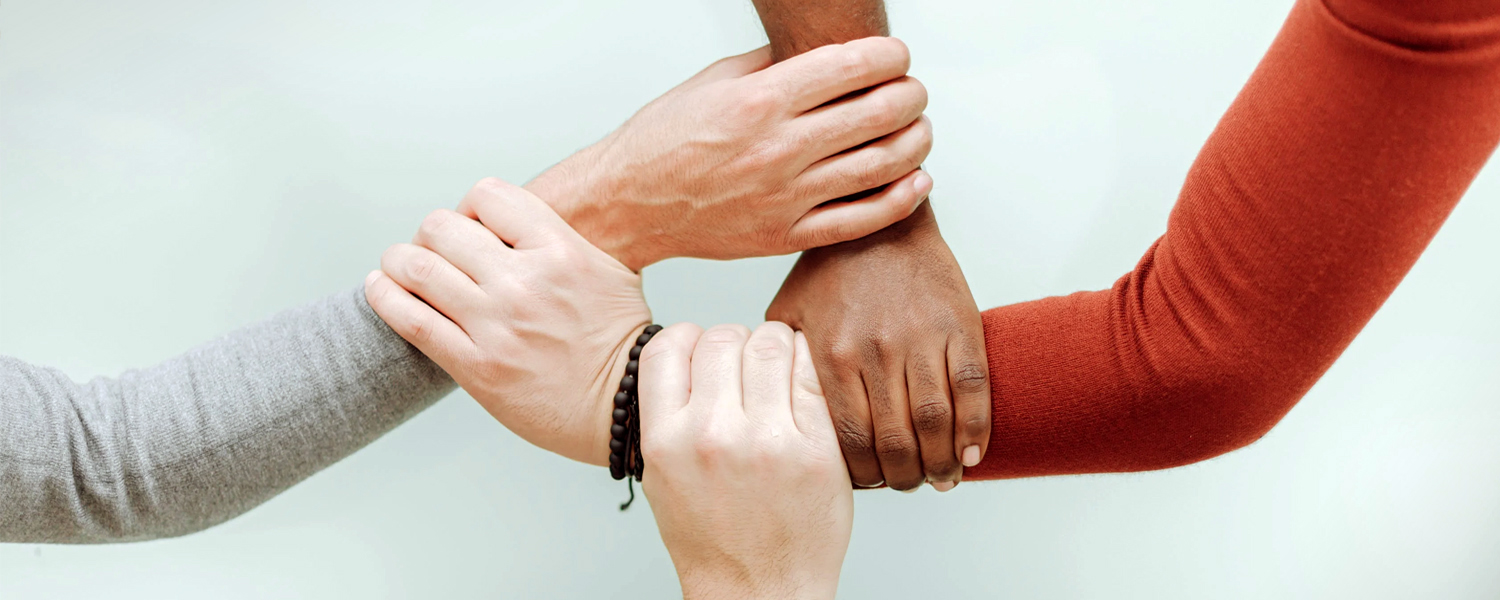 hands embracing