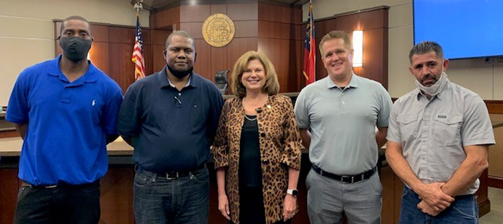 Judge Staley and four graduates