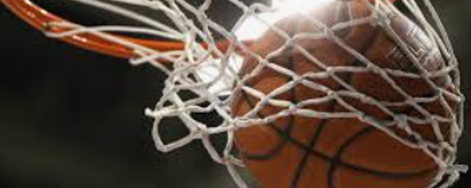 Basketball going through net