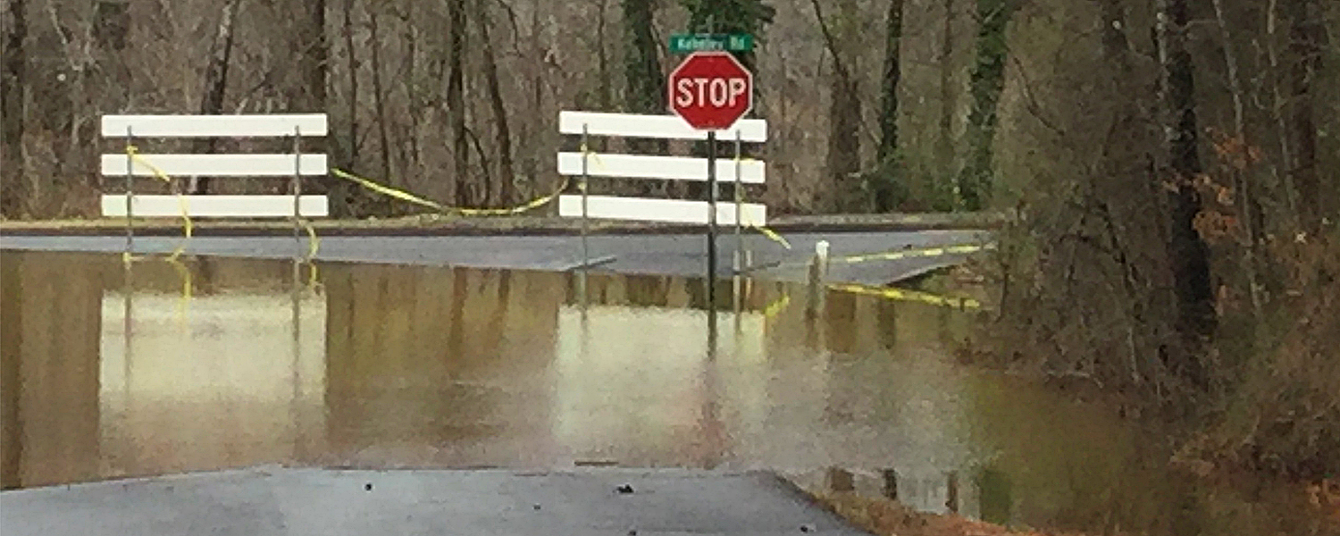 picture of flooded road