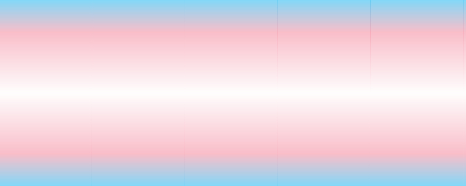 transgender flag: horizontal stripes of light blue, pink, white, pink, and light blue