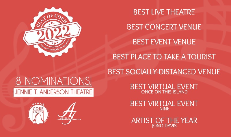 Graphic listing best of Cobb nominee Anderson Theatre