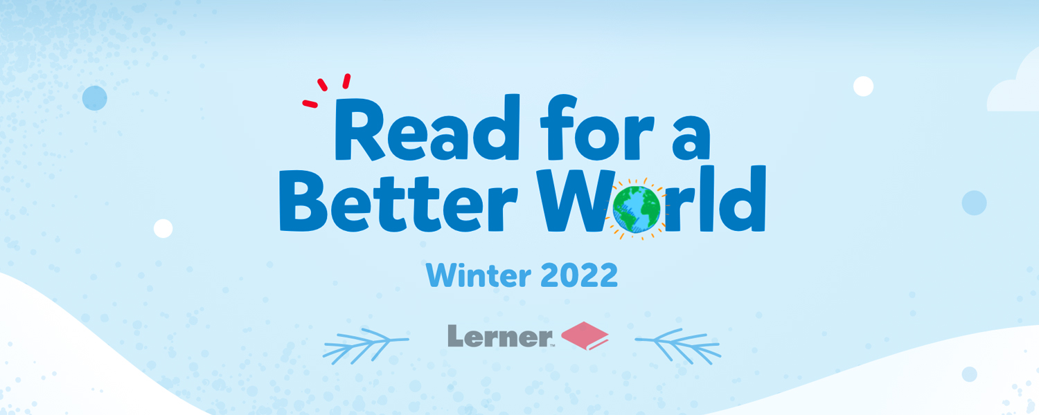 snowy background with text 'Read for a Better World'