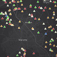 Traffic Counts GIS map