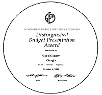 Distinguished Budget Presentation Award