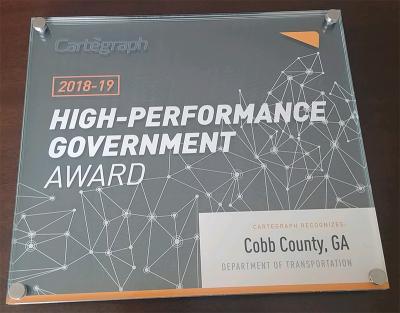 2019 Cartegraph High-Performance Government Award