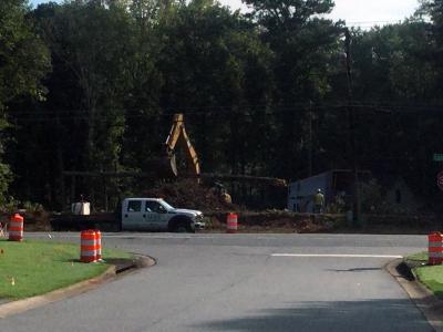 Picture of Lost Mountain Road at Midway construction activities