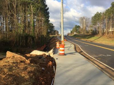 Picture of construction activities on project