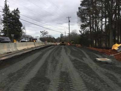 Picture of construction activities on project