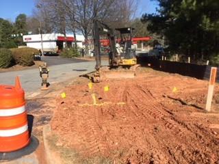 Picture of construction activities on project