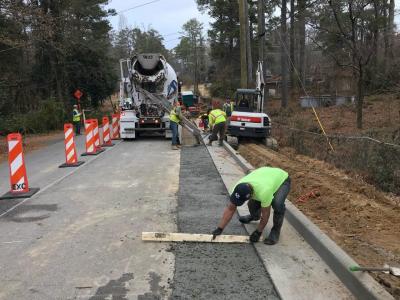 Picture of construction activities on project