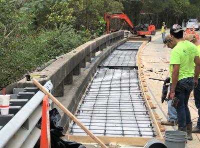 Picture of construction activities on project