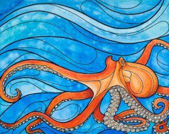 Art Nouveau Inspired Octopus