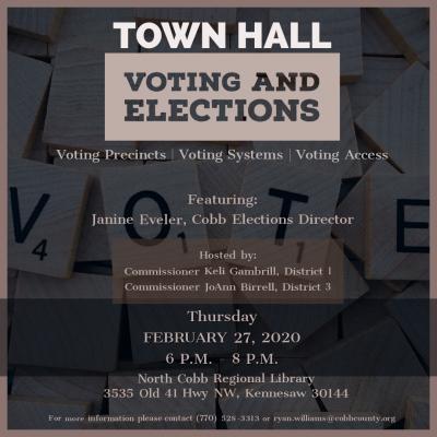 Town Hall Voting and Elections Flyer
