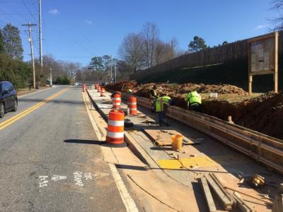 Picture of construction activities on project