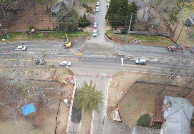 Picture of construction activities on project