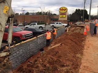 Picture of construction activities on project