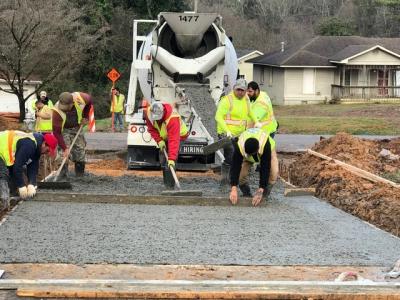 Picture of construction activities on project