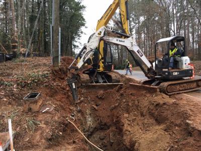 Picture of construction activities on project