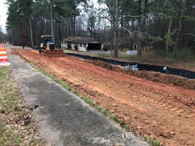 Picture of construction activities on project