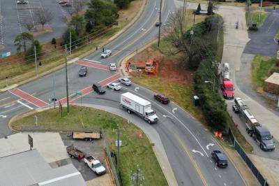 Picture of construction activities on project