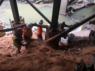 Picture of construction activities on project