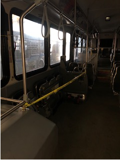 Picture of seats taped off during COVID-19 response.