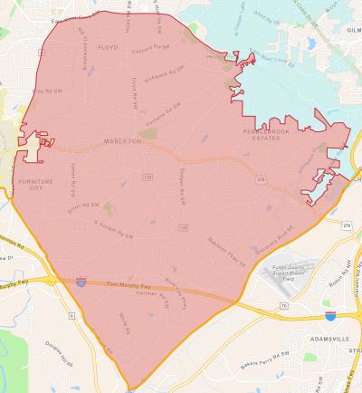 South Cobb Redevelopment Authority Boundary Map