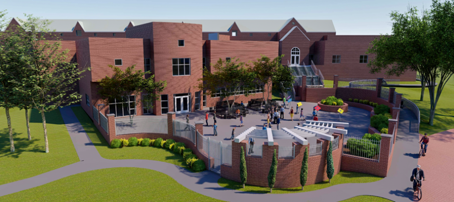 architectural rendering of renovations to Switzer Library