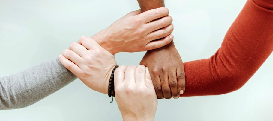 hands embracing