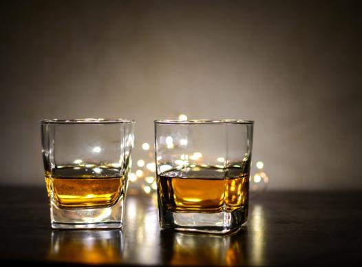 Alcohol in Rocks Glasses