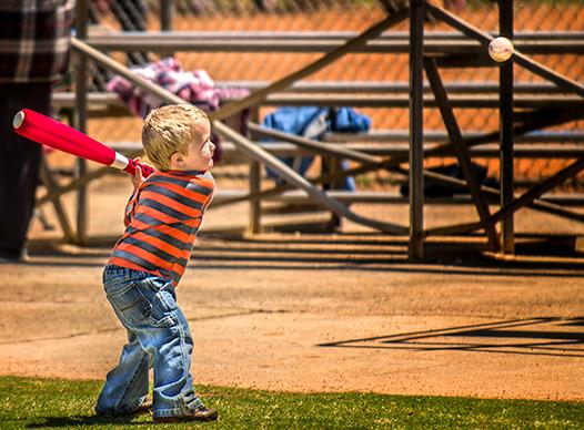 Kid Playing Baseball