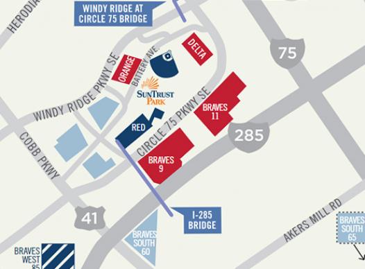 SunTrust Park Parking Lot Map