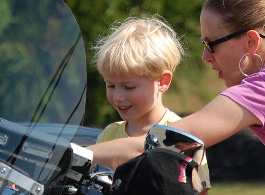 Child on Police Motorcycle