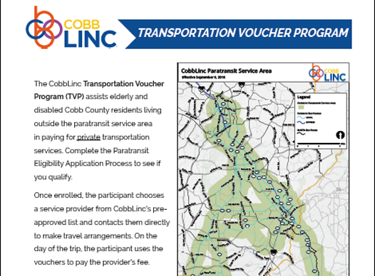 Thumbnail picture of Transportation Voucher Program fact sheet