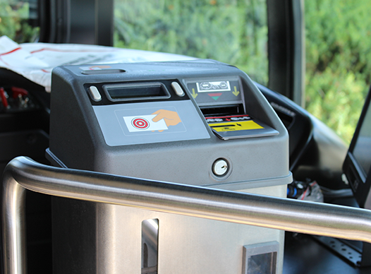 Picture of farebox on a CobbLinc bus